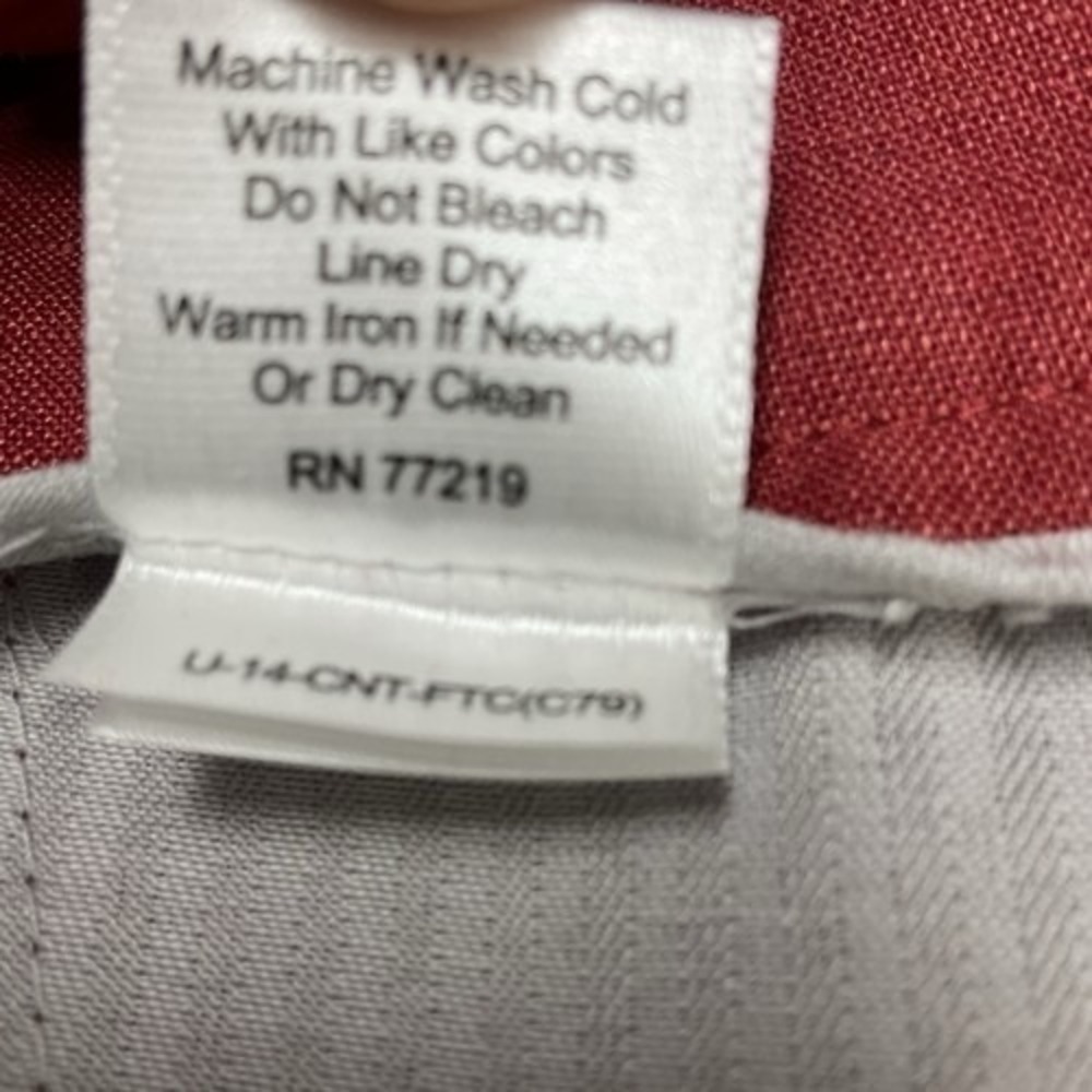 NWT Joseph Abboud Modern Fit Red Stretch Chino Shorts Men 46 Vietnam Linen Blend - Picture 5 of 12